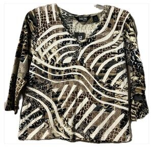 3/4 Sleeve Knit Top by Take Two Sz PL NWT